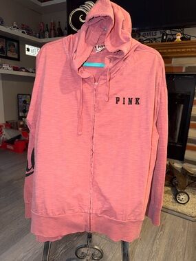 PINK Victoria's Secret Dusty Rose Zip-Up Hoodie